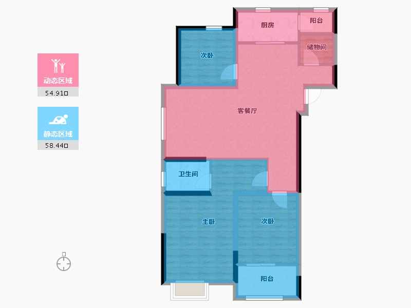 山东省-菏泽市-皇家学府-102.00-户型库-动静分区