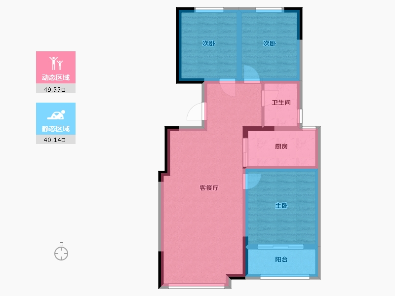 山东省-潍坊市-玉泉花园-80.01-户型库-动静分区