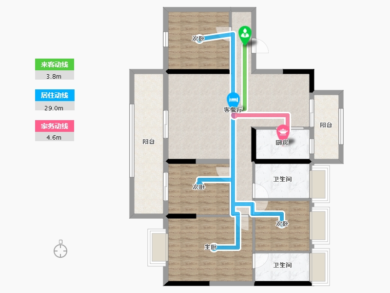 安徽省-蚌埠市-蚌埠碧桂园-110.50-户型库-动静线