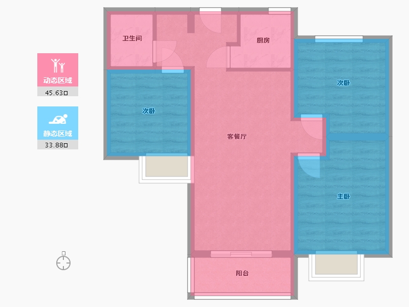 山西省-太原市-太行悦泉苑-70.20-户型库-动静分区