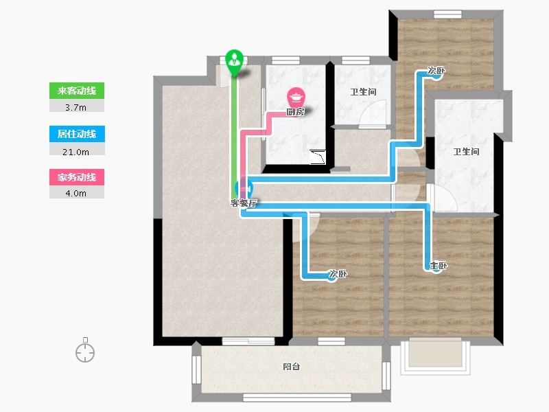 广西壮族自治区-南宁市-荣顾书香门第-79.03-户型库-动静线