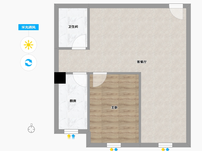 辽宁省-大连市-远洋荣域-53.29-户型库-采光通风