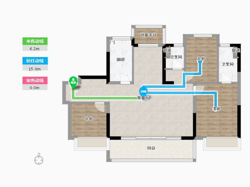 江苏省-常州市-碧桂园・翡丽都会-98.41-户型库-动静线