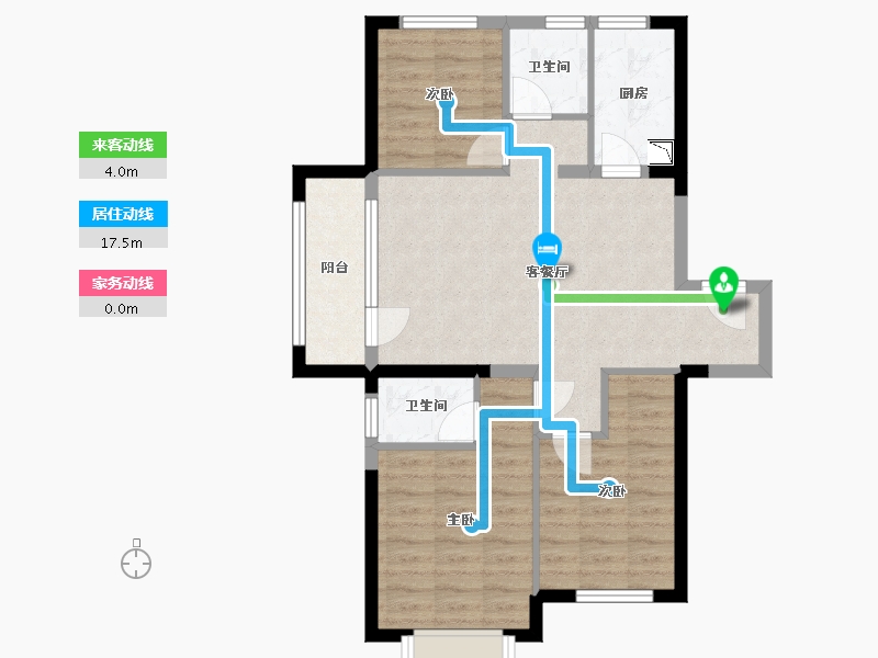 辽宁省-大连市-金湾十里海-73.48-户型库-动静线