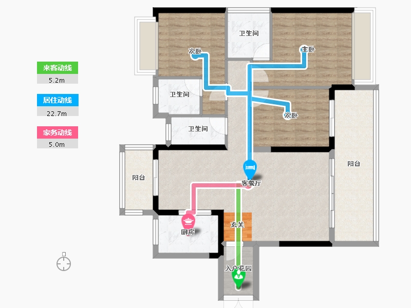 广东省-湛江市-嘉豪城市花园-103.52-户型库-动静线