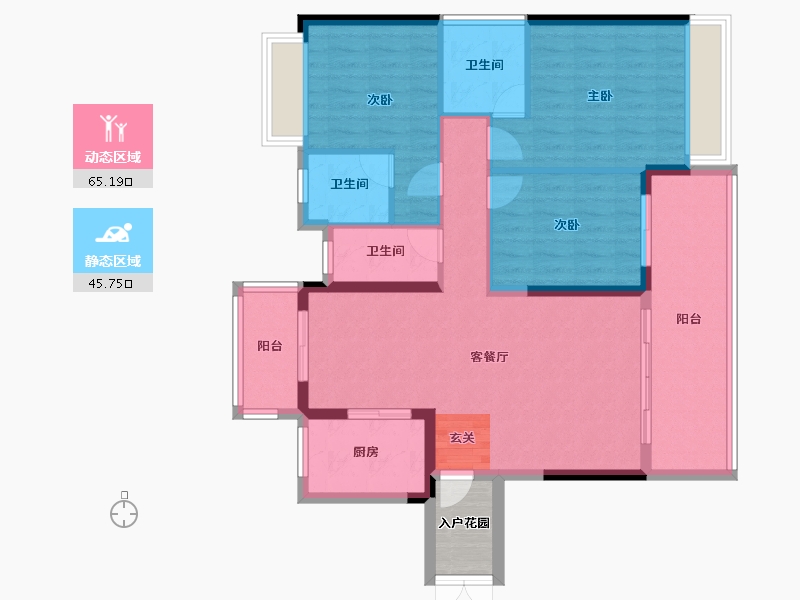 广东省-湛江市-嘉豪城市花园-103.52-户型库-动静分区