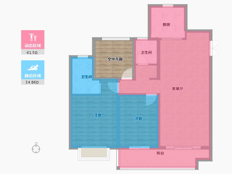 江苏省-常州市-邹区嘉宏MOOCSTAR星光城-94.40-户型库-动静分区