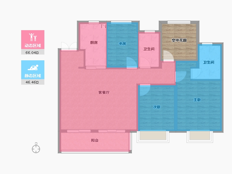 江苏省-常州市-邹区嘉宏MOOCSTAR星光城-110.40-户型库-动静分区