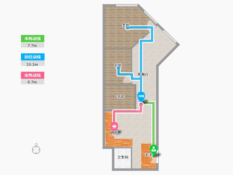 河北省-唐山市-茂华金汇公馆-119.20-户型库-动静线