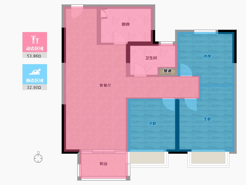 江苏省-常州市-衡麓世家-77.60-户型库-动静分区