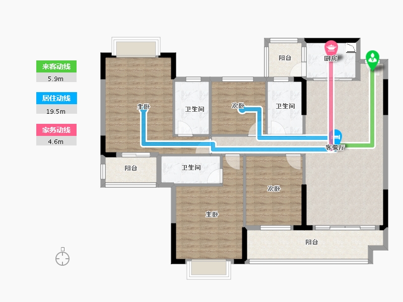 广西壮族自治区-梧州市-东岸华府-134.09-户型库-动静线