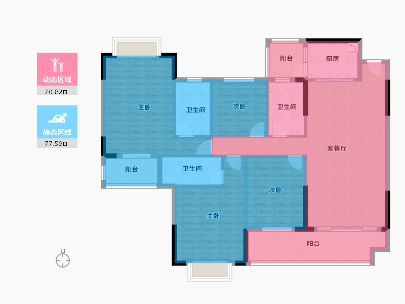 广西壮族自治区-梧州市-东岸华府-134.09-户型库-动静分区