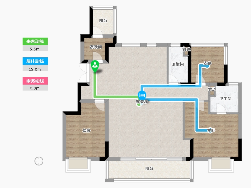 江苏省-常州市-金新滟澜湖-100.80-户型库-动静线