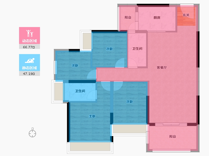 广东省-湛江市-御福嘉园-102.47-户型库-动静分区