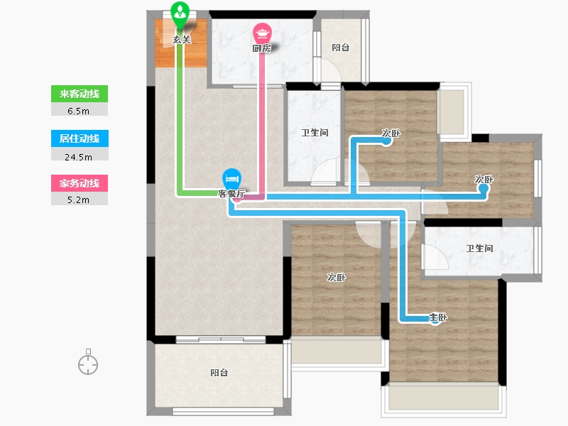 广东省-湛江市-御福嘉园-103.12-户型库-动静线