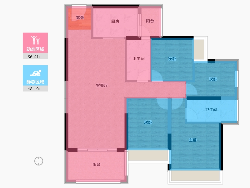 广东省-湛江市-御福嘉园-103.12-户型库-动静分区