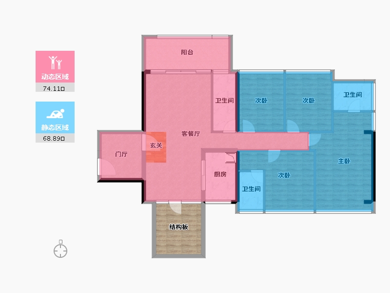 广东省-湛江市-南滨花园-138.60-户型库-动静分区