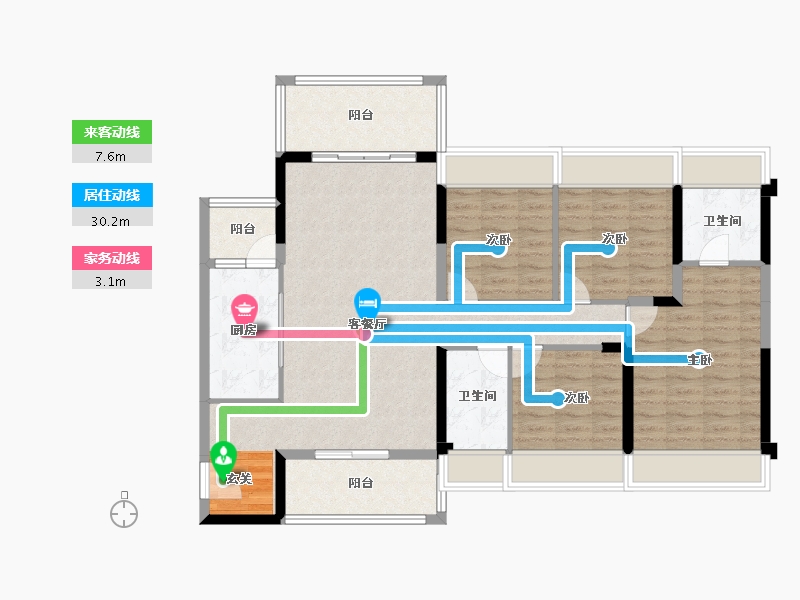 广东省-湛江市-御福嘉园-112.27-户型库-动静线