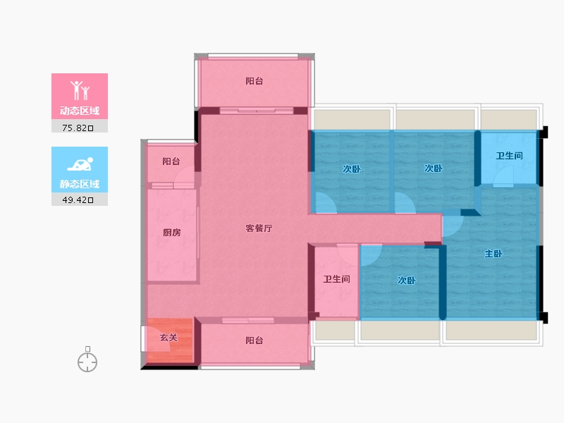 广东省-湛江市-御福嘉园-112.27-户型库-动静分区