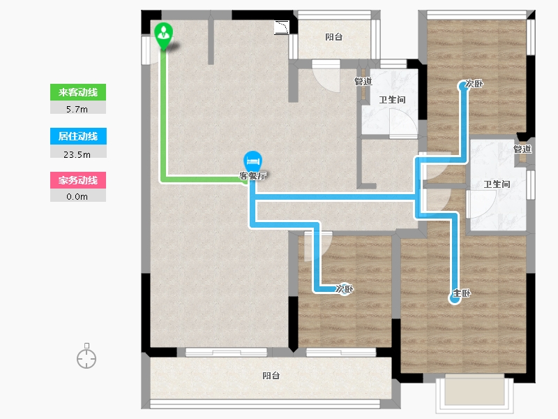 江苏省-常州市-金新滟澜湖-95.21-户型库-动静线