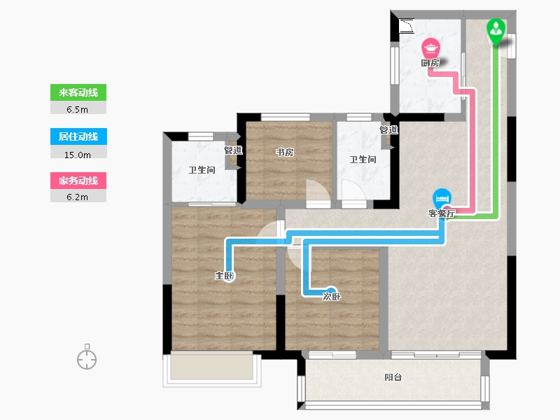 江苏省-常州市-衡麓世家-77.60-户型库-动静线