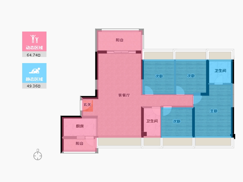 广东省-湛江市-御福嘉园-101.72-户型库-动静分区