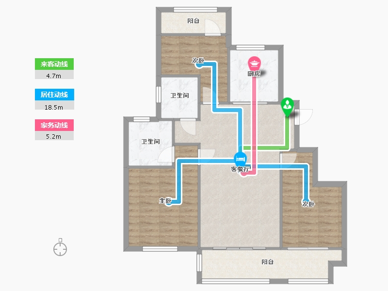 江苏省-淮安市-新城悦隽-92.08-户型库-动静线