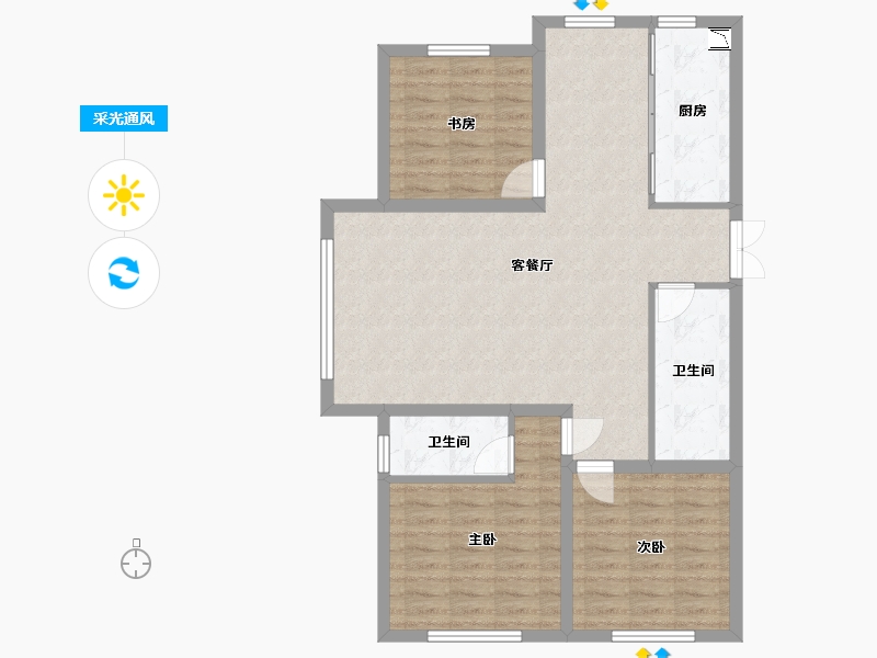 黑龙江省-牡丹江市-星河传说-91.05-户型库-采光通风