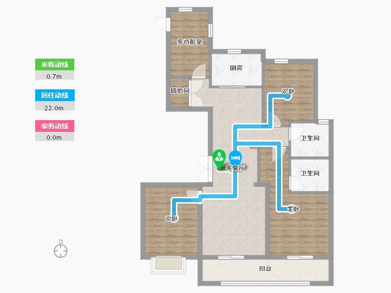 浙江省-金华市-绣津小区-106.39-户型库-动静线