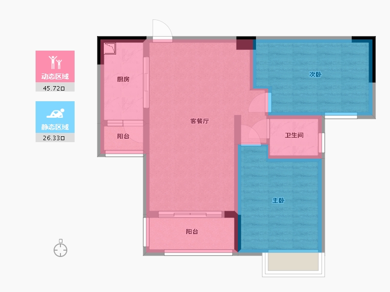 四川省-成都市-川网国际花园-63.53-户型库-动静分区