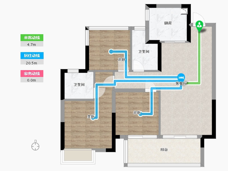 安徽省-合肥市-龙湖春江郦城-80.00-户型库-动静线