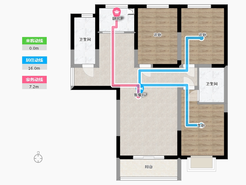 河北省-邯郸市-隆富花园-88.18-户型库-动静线