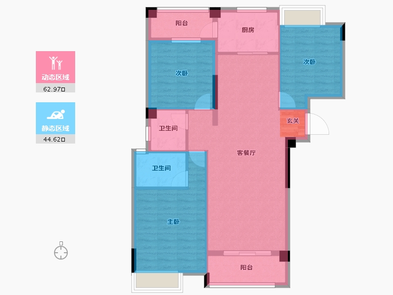 湖北省-孝感市-高新时代广场-97.13-户型库-动静分区