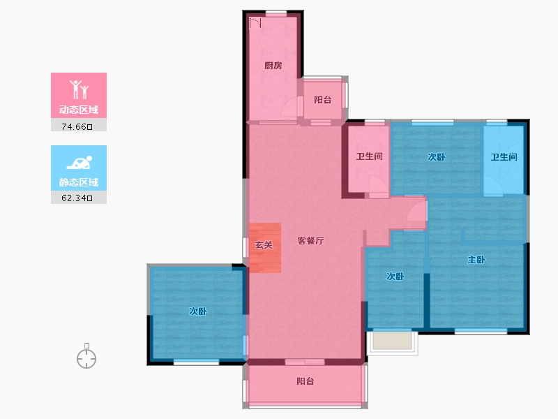 贵州省-贵阳市-恒大中央广场-123.20-户型库-动静分区