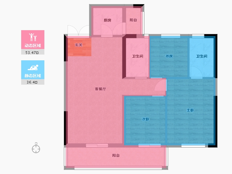 贵州省-贵阳市-广大城-80.70-户型库-动静分区