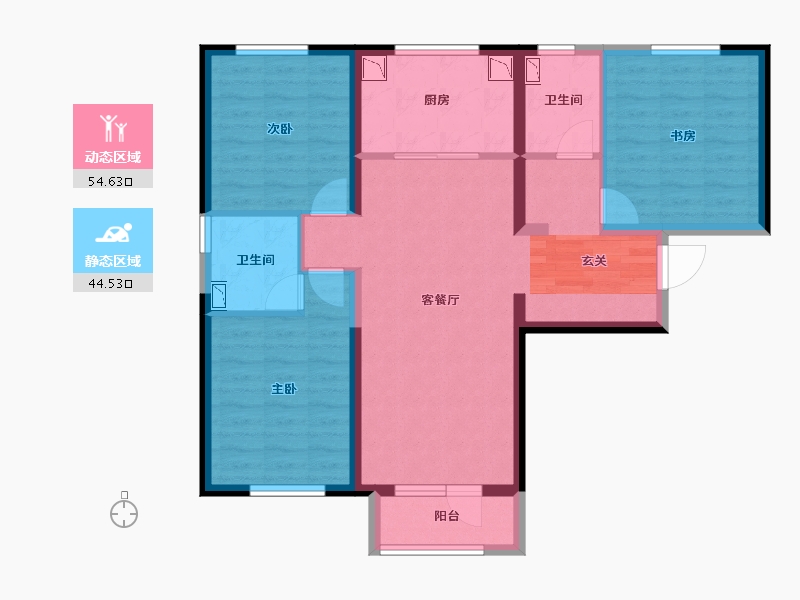 广东省-江门市-水山樾城-87.42-户型库-动静分区