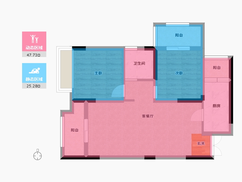 贵州省-贵阳市-广大城-64.47-户型库-动静分区