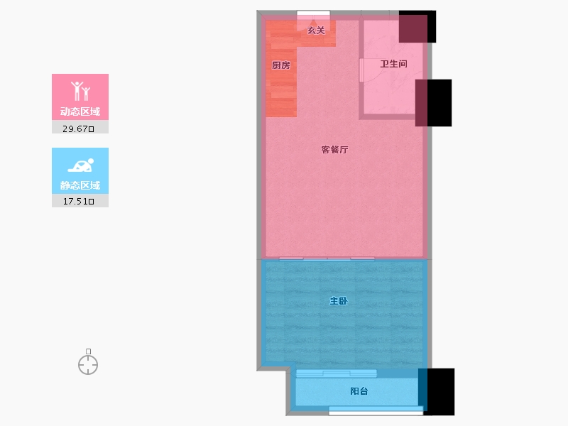 河北省-唐山市-茂华金汇公馆-42.11-户型库-动静分区