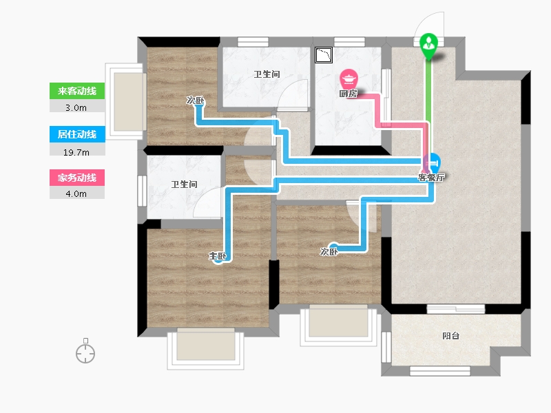 广西壮族自治区-贵港市-苏园-65.10-户型库-动静线