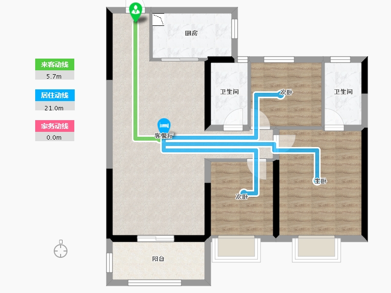 广西壮族自治区-贵港市-苏园-83.32-户型库-动静线