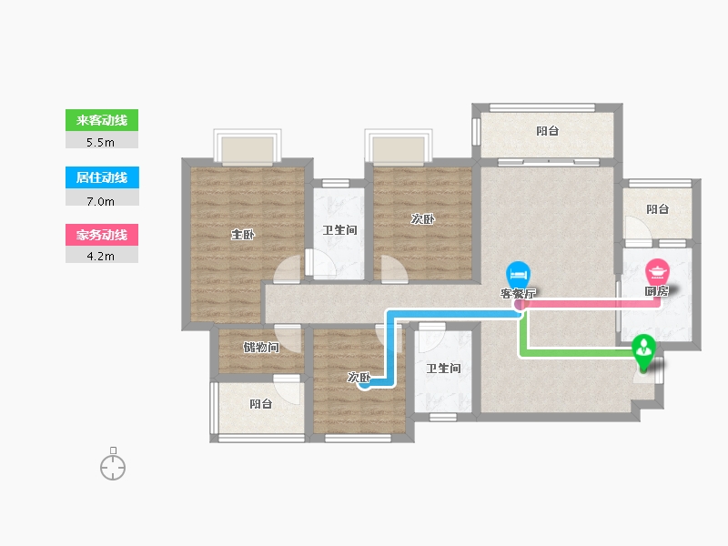 四川省-成都市-世茂城三期-101.48-户型库-动静线