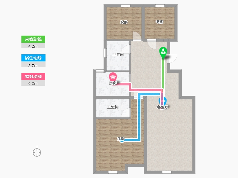 新疆维吾尔自治区-乌鲁木齐市-汇臻城-95.22-户型库-动静线