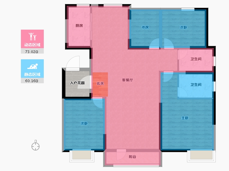 河北省-唐山市-新天地鹭港21区东-124.14-户型库-动静分区