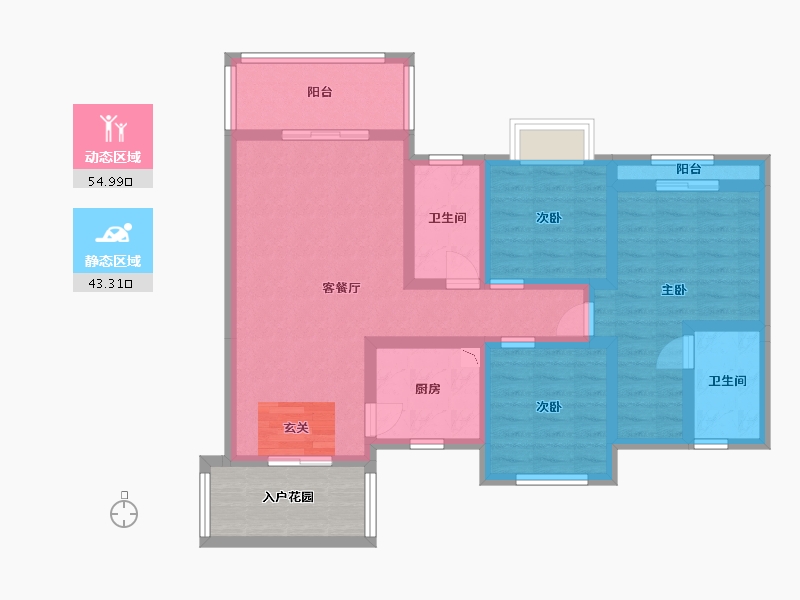 贵州省-贵阳市-敬山府-92.28-户型库-动静分区