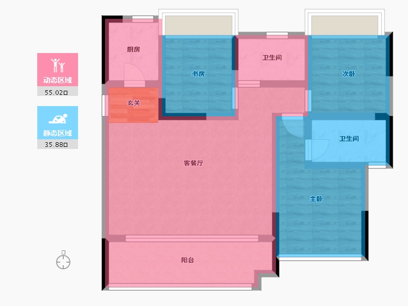 贵州省-贵阳市-中铁我山康养小镇-80.33-户型库-动静分区