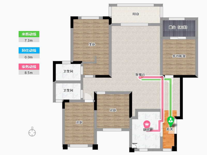 贵州省-贵阳市-敬山府-124.77-户型库-动静线