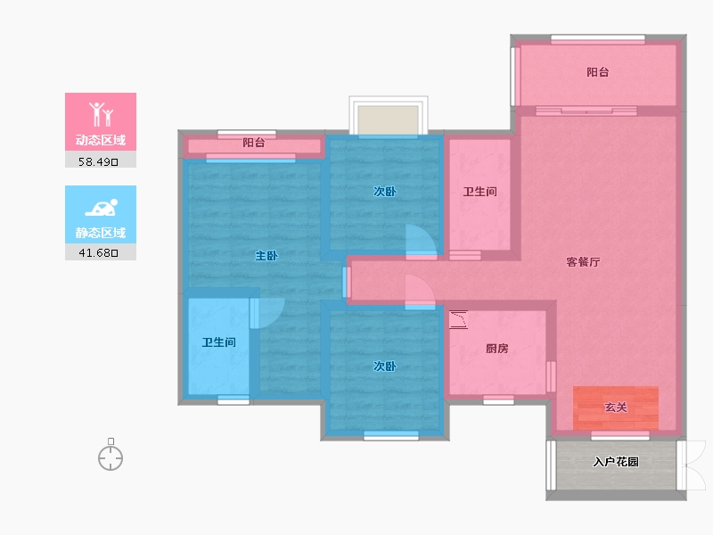 贵州省-贵阳市-敬山府-92.00-户型库-动静分区