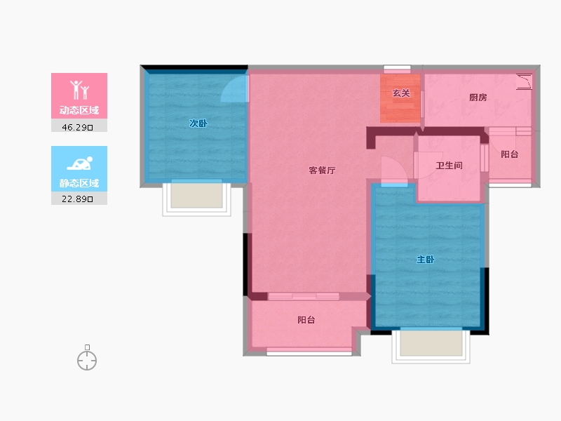 贵州省-贵阳市-远大美域3期-61.03-户型库-动静分区