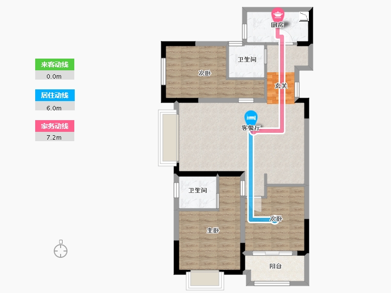 贵州省-贵阳市-远大美域3期-82.76-户型库-动静线