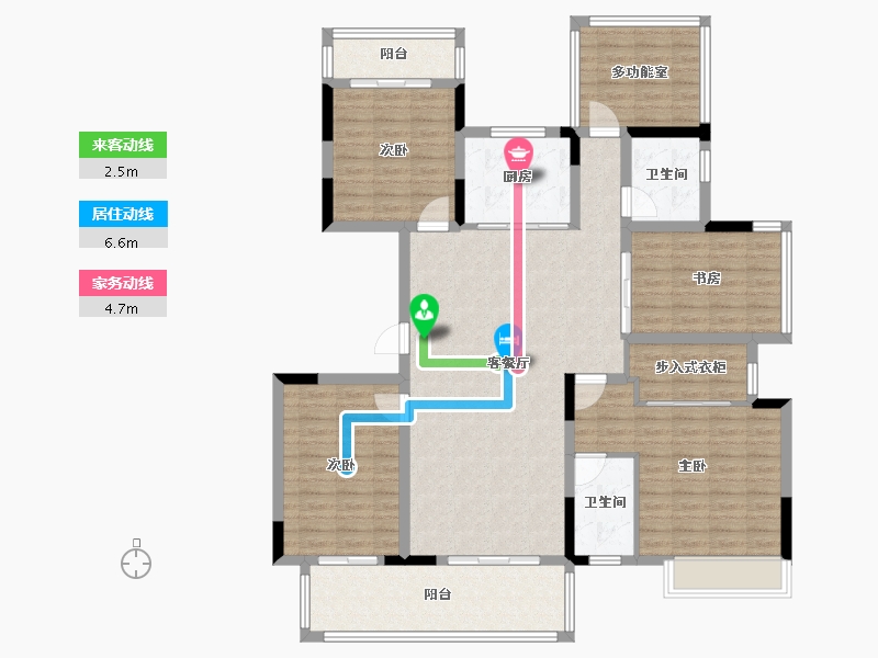 广西壮族自治区-南宁市-彰泰红-134.66-户型库-动静线